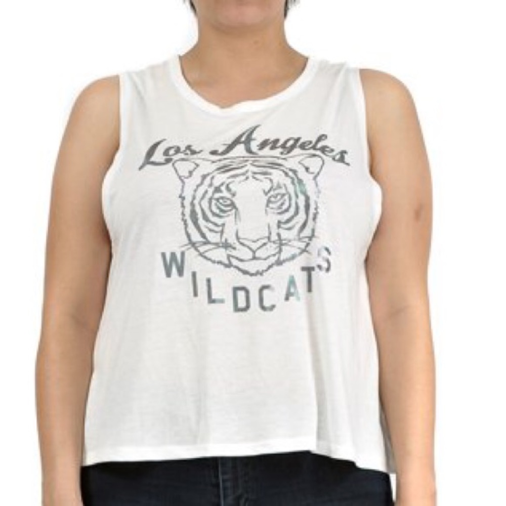 Los Angeles Wildcats reflective white tiger tank